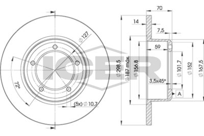 спирачен диск ICER 78BD7329-2