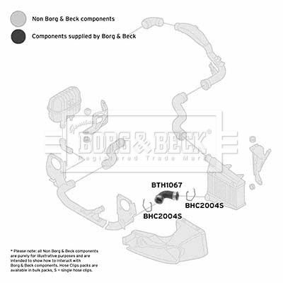 Charge Air Hose Borg & Beck BTH1067