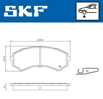 Brake Pad Set, disc brake VKBP 80252 A