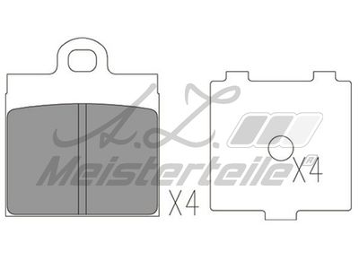 комплект спирачно феродо, дискови спирачки A.Z. Meisterteile AZMT-44-022-1830