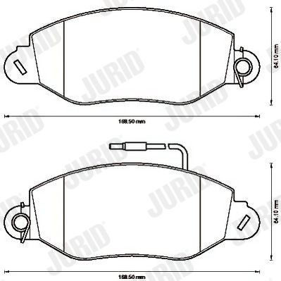 Комплект тормозных колодок, дисковый тормоз JURID 572564J для AUTO UNION DKW