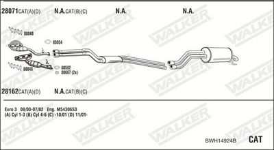 Изпускателна система WALKER BWH14924B