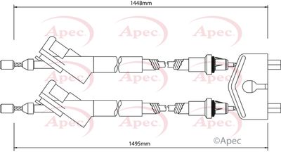Cable Pull, parking brake APEC CAB1149
