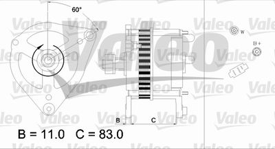 Генератор VALEO 436694 для AUSTIN MONTEGO