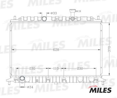 Радиатор, охлаждение двигателя MILES ACRB096 для KIA RIO