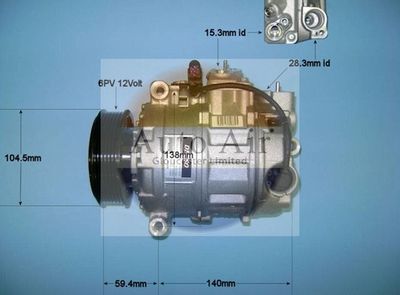 Compressor, air conditioning Auto Air Gloucester 14-9741