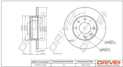 Тормозной диск Dr!ve+ DP1010.11.0027 для FIAT CAMPAGNOLA
