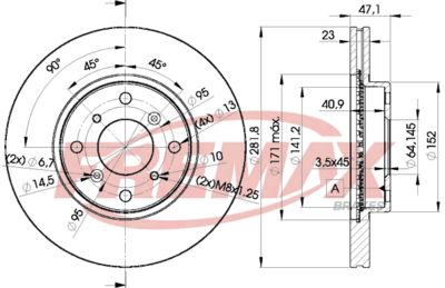 FREMAX BD-2585 Тормозные диски  для HONDA CIVIC (Хонда Цивик)