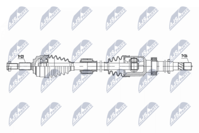 Wał napędowy NTY NPW-RE-222