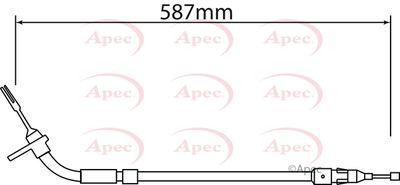 Cable Pull, parking brake APEC CAB1549