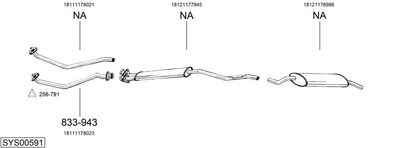 Изпускателна система BOSAL SYS00591