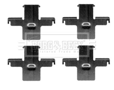 Комплектующие, колодки дискового тормоза BORG & BECK BBK1116 для NISSAN CABSTAR