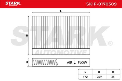 Филтър купе (поленов филтър) STARK SKIF-0170509