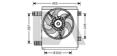 EACLIMA 33V44001 Вентилятор системы охлаждения двигателя  для SMART CROSSBLADE (Смарт Кроссбладе)
