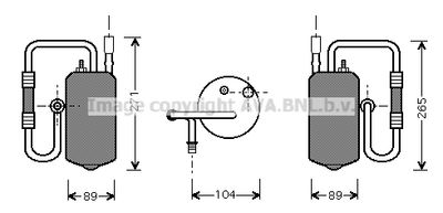 AVA QUALITY COOLING FDD349 Осушитель кондиционера  для MAZDA TRIBUTE (Мазда Трибуте)