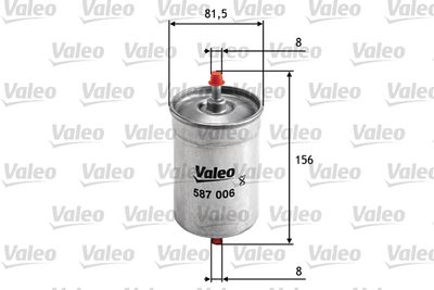 Топливный фильтр VALEO 587006 для BMW 2.5-3.2