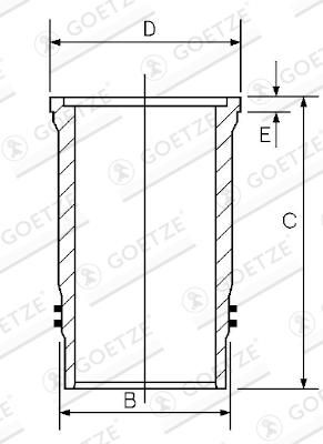 Camasa cilindru GOETZE ENGINE 15-610050-00