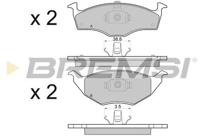 Комплект тормозных колодок, дисковый тормоз BREMSI BP2914 для VW LUPO