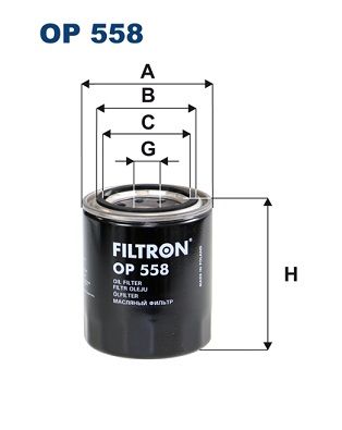 FILTRON OP 558 Масляный фильтр  для HYUNDAI  (Хендай Маркиа)