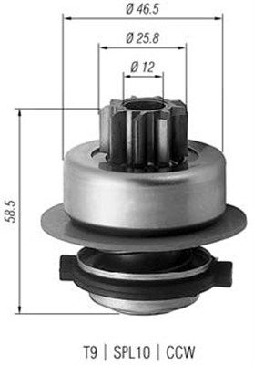 Pinion, starter 940113020171