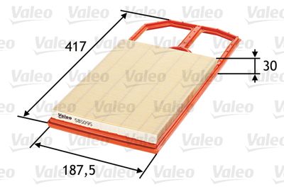 Воздушный фильтр VALEO 585095 для SEAT AROSA