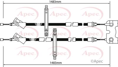 Cable Pull, parking brake APEC CAB1140