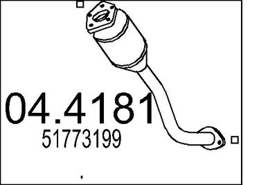 Катализатор MTS 04.4181 для FIAT MULTIPLA