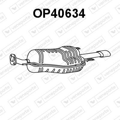 VENEPORTE OP40634 Глушитель выхлопных газов  для OPEL ASTRA G купе (T98) 2.2 16V (F07)