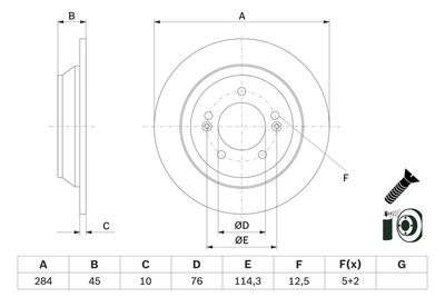 DISC FRANA BOSCH 0986479G28