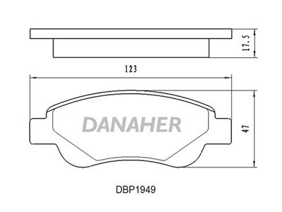 Комплект тормозных колодок, дисковый тормоз DANAHER DBP1949 для GEELY PANDA