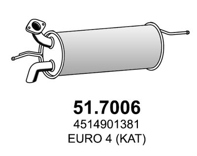 ASSO 51.7006 Глушитель выхлопных газов  для SMART FORTWO (Смарт Фортwо)