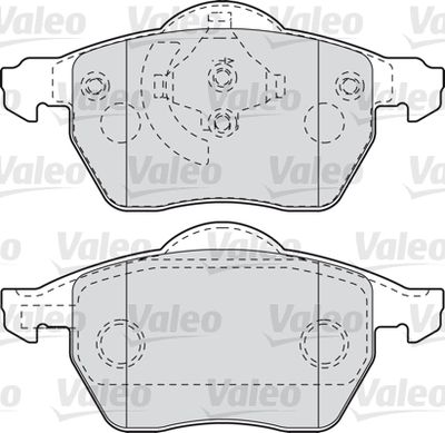 Комплект тормозных колодок, дисковый тормоз VALEO 598049 для AUDI 100