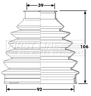 Bellow, drive shaft FIRST LINE FCB6231