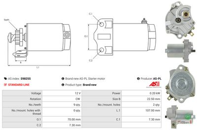 STARTER AS-PL S9825S 4