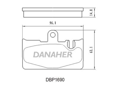DANAHER DBP1690 Тормозные колодки и сигнализаторы для LEXUS RX (MCU15) 300 AWD (MCU15) DANAHER DBP1690 Тормозные колодки и сигнализаторы для LEXUS RX (MCU15) 300 AWD (MCU15)
