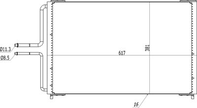 Конденсатор, кондиционер HART 614 543 для RENAULT ESPACE