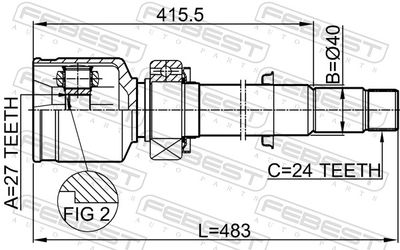 Joint Kit, drive shaft 0111-GSV40RH