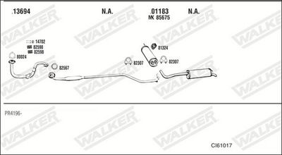 Изпускателна система WALKER CI61017