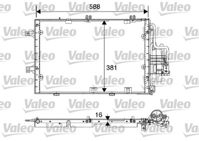 VALEO 817843 Радиатор кондиционера  для OPEL COMBO (Опель Комбо)