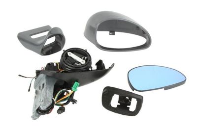 Zijspiegel Rechts (elektrisch, in reliëf, met verwarming, under-coated, met temperatuursensor) past: CITROEN C4 I 11.04-12.10