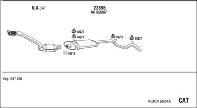 Układ wydechowy WALKER REK015604A
