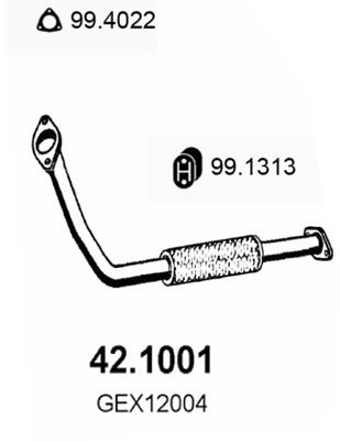Rura wydechowa ASSO 42.1001