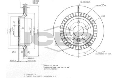 спирачен диск ICER 78BD7305-2