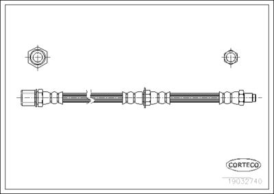 Тормозной шланг CORTECO 19032740 для TOYOTA CRESSIDA