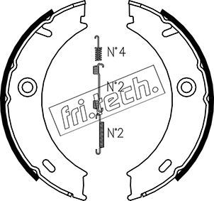 Sada brzdových čelistí, parkovací brzda fri.tech. 1052.127K