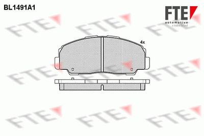 Комплект тормозных колодок, дисковый тормоз FTE BL1491A1 для DAIHATSU FEROZA