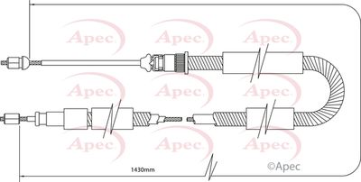 Cable Pull, parking brake APEC CAB1329