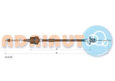 Vajer, koppling ADRIAUTO 33.0155