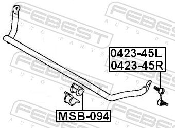 BUCSA BARA STABILIZATOARE FEBEST MSB094 1