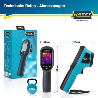 HAZET 1992N-1 Termokamera, rozsah měření −20 až 550 °C, IR rozlišení 96 × 96 px